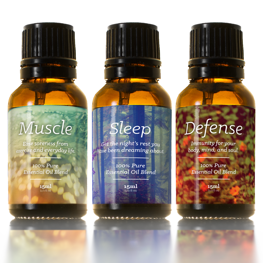 Top 3 Essential Oil Blends Kit | Sleep, Muscle, Defense